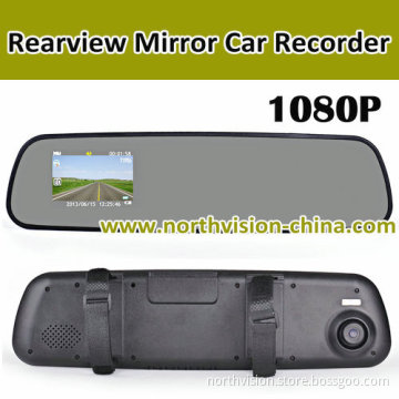 2.7 Inch LCD Rearview Mirror Car Recorder with 1080P HD Video, Motion Detection, Support 32GB TF Card (G600)